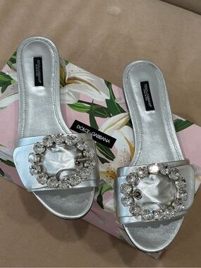 Dolce & Gabbana Crystal Slides